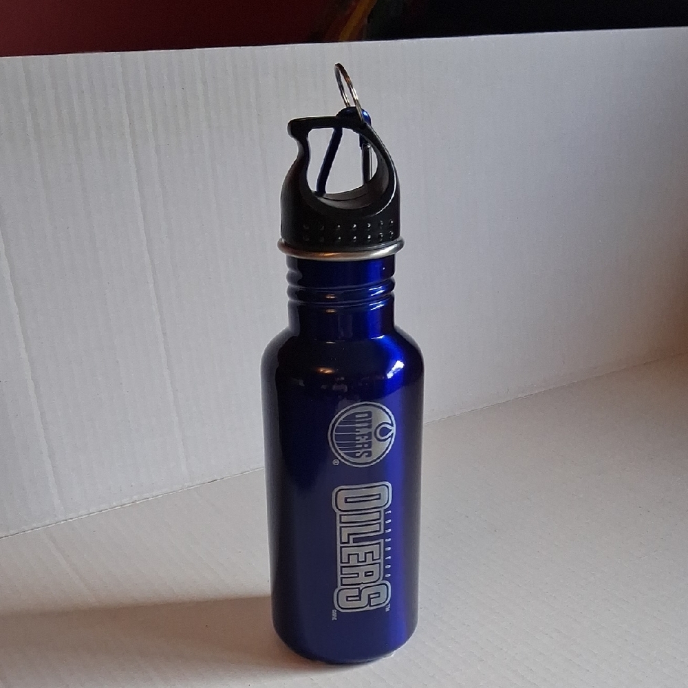 Edmonton Oilers Blue Water Bottle